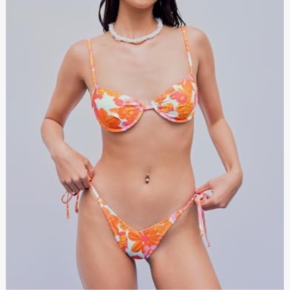 Cider Bright Orange and Pink Bikini